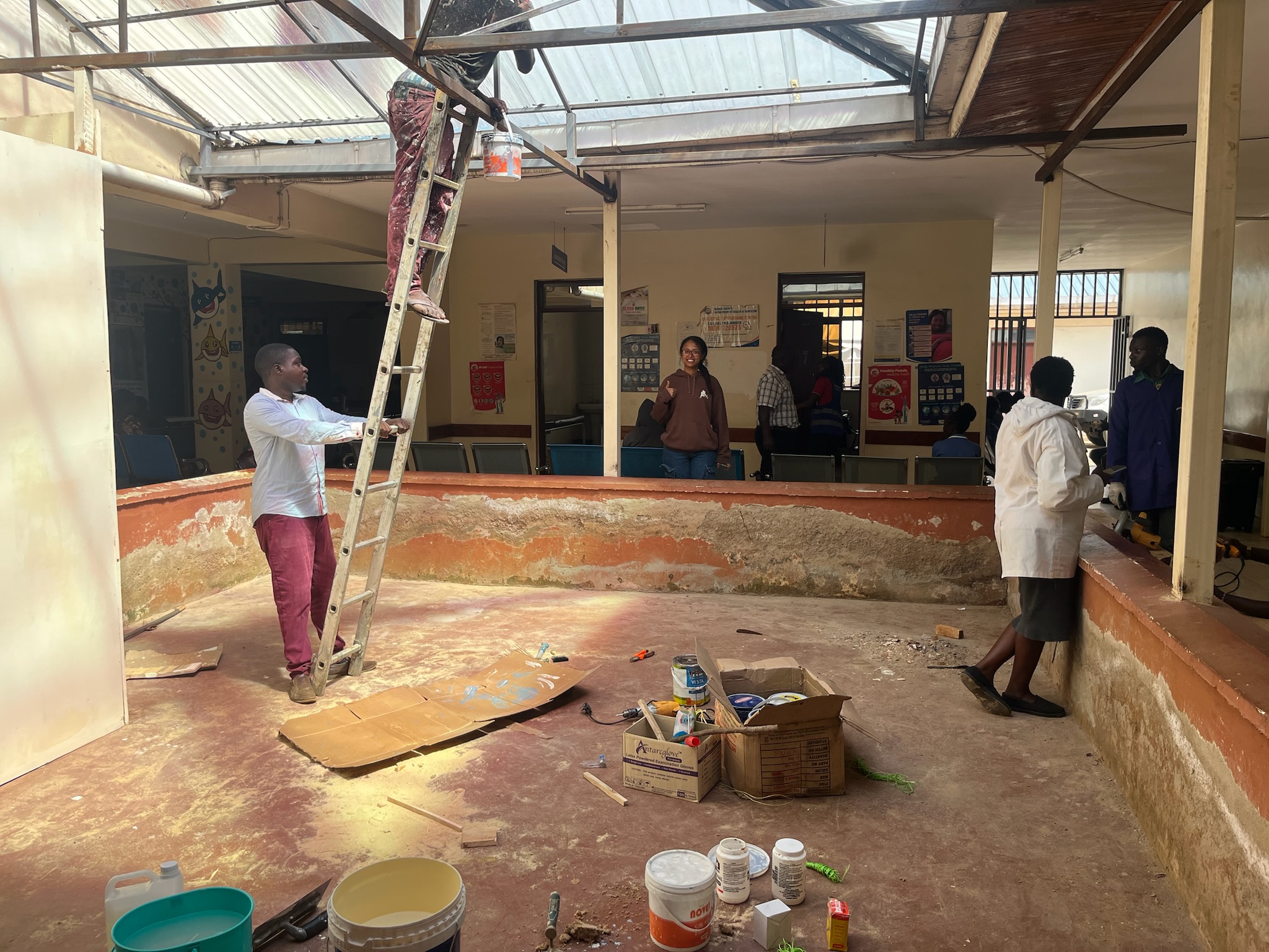 Renovation work in progress at Lumumba Hospital childcare center